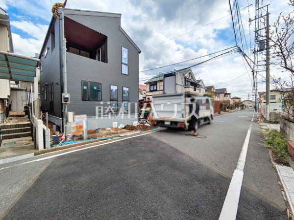 接道状況および現場風景　【所沢市榎町】