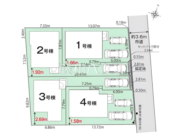 全体区画図　【立川市栄町２丁目】