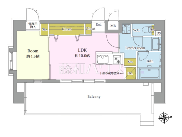 間取図　【ラフィネシャトードゥ赤坂】