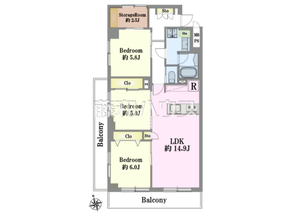 間取図　【江古田サニーハイツ】