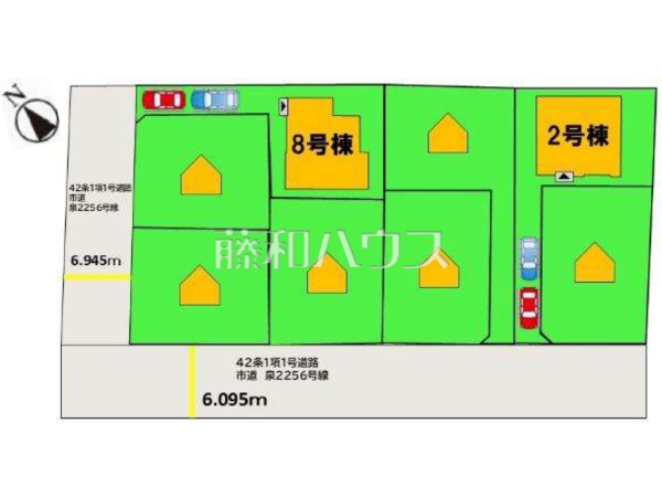 全体区画図　【福岡市西区周船寺２丁目】