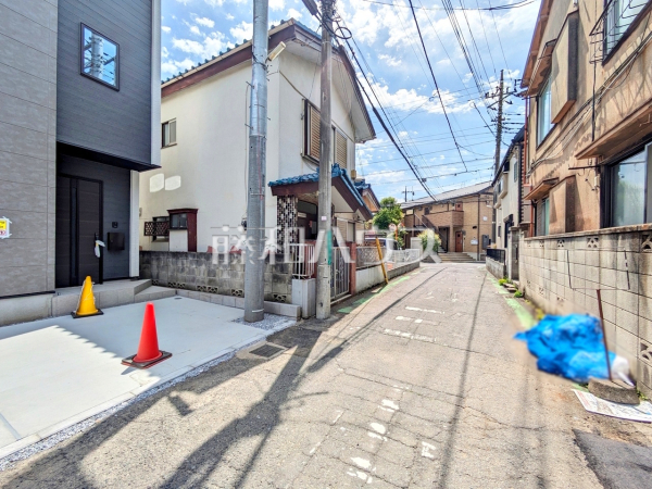 接道状況および現場風景　【新座市栗原６丁目】