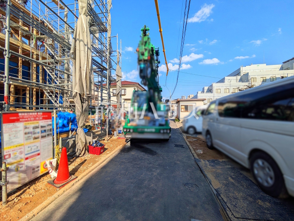 接道状況および現場風景　【福岡市城南区鳥飼６丁目】