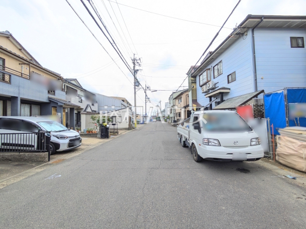 接道状況および現場風景　【北名古屋市片場八瀬の木】