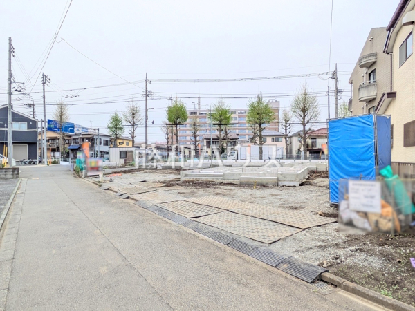 接道状況および現場風景　【昭島市田中町２丁目】良い物件をゲットするためには早め早めのチェックをおすすめ致します。未完成の今のうちにぜひお問合せ下さいませ！