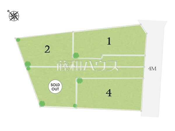 全体区画図　【府中市本宿町１丁目】