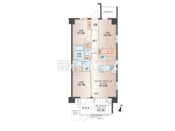 間取図　【ヴェレーナ上石神井】