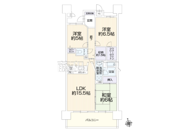 間取図　【ライオンズマンション矢田川橋緑地ウエスト】