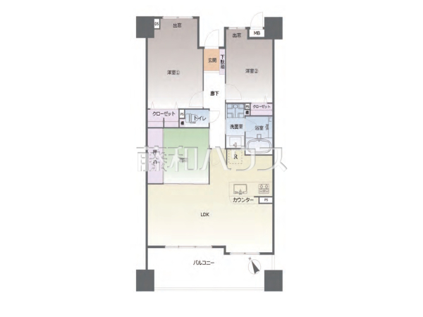 間取図　【ラパルクステーション竹下公園通り】