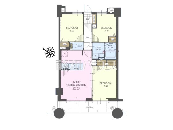 間取図　【三愛シティライフ筑紫通博多】