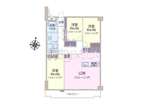間取図　【ダイアパレス輝国】