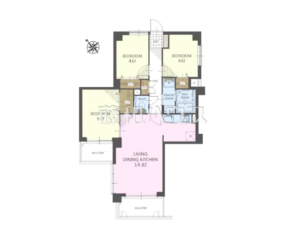 間取図　【クレストはら南】