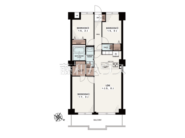 間取図　【グレイスコート成城】