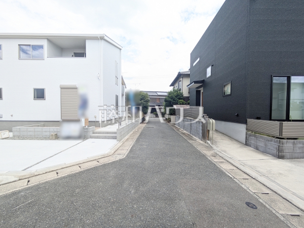 接道状況および現場風景　【福岡市西区横浜２丁目】