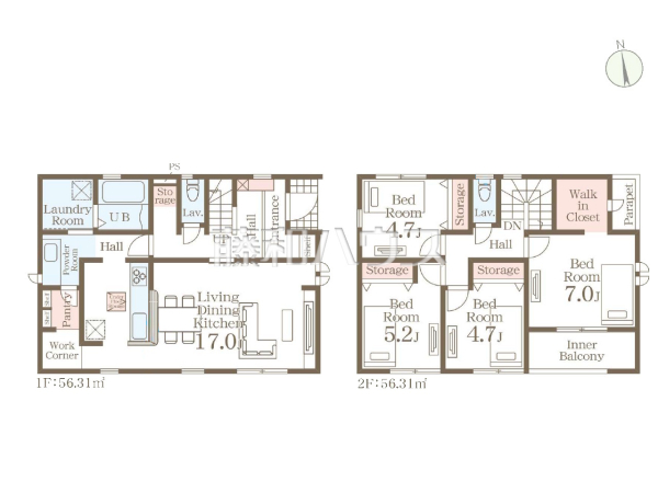 間取図　【福岡市西区横浜２丁目】