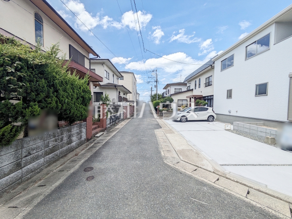 接道状況および現場風景　【福岡市西区横浜２丁目】