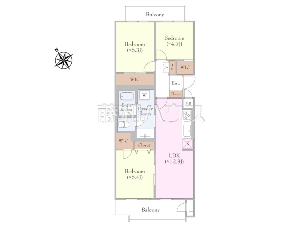 間取図　【みずほ台団地　6-1号棟】