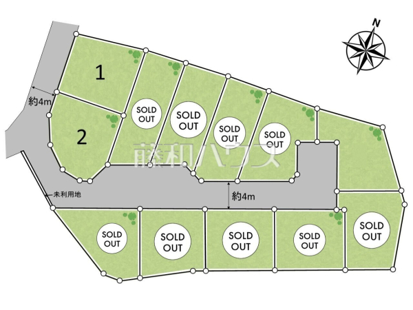 全体区画図　【朝霞市根岸台７丁目】