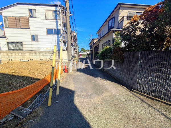 接道状況および現場風景　【調布市佐須町２丁目】