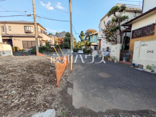 接道状況および現場風景　【調布市佐須町２丁目】