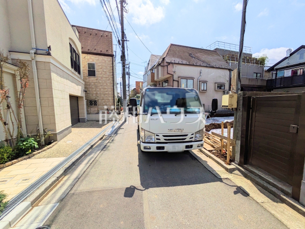 接道状況および現場風景　【中野区若宮１丁目】