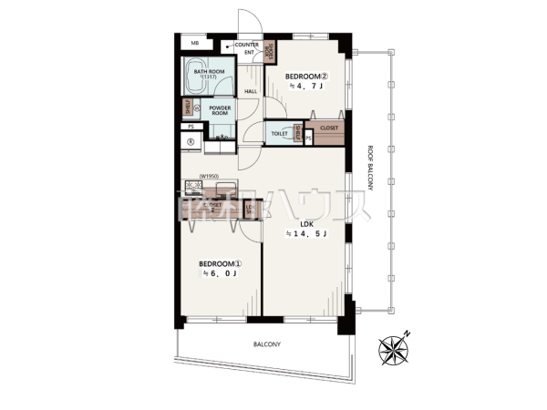 間取図　【バロンハイツ仙川】