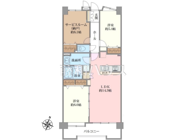 間取図　【ライオンズガーデンひばりヶ丘第2】