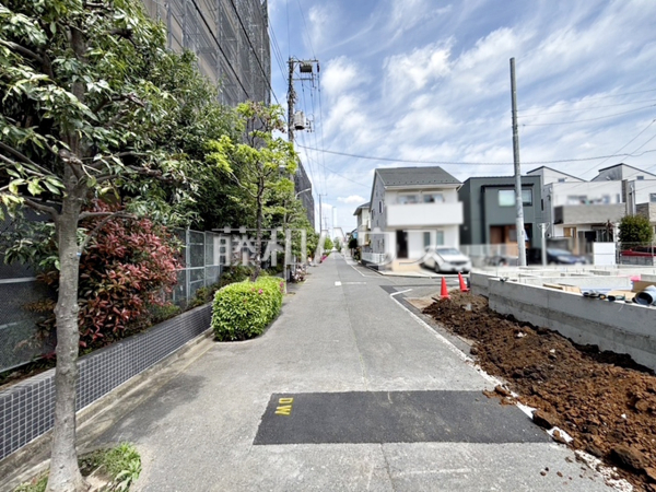 接道状況および現場風景　【調布市深大寺東町７丁目】