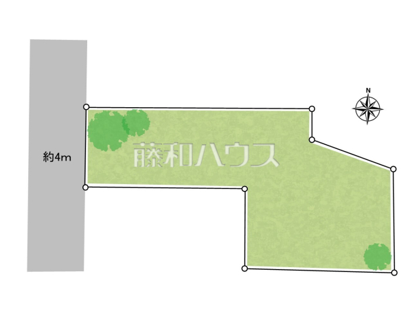 全体区画図　【昭島市東町４丁目】