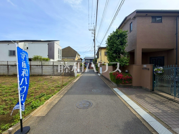 接道状況および現場風景　【世田谷区成城９丁目】