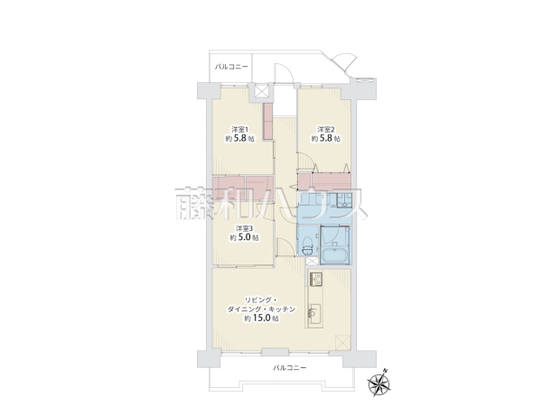 間取図　【スカイハイツ和白ヶ丘東館】