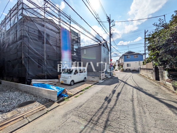 接道状況および現場風景　【武蔵村山市残堀４丁目】