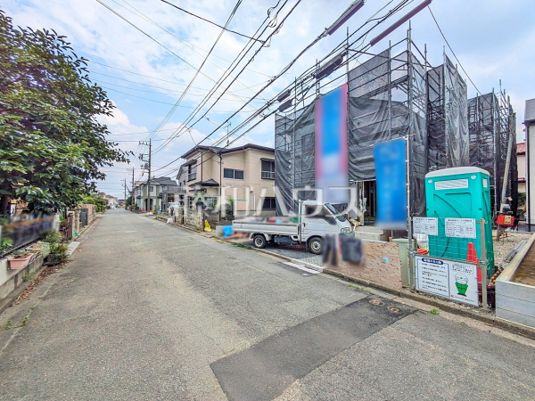 接道状況および現場風景　【武蔵村山市残堀４丁目】