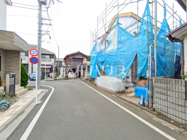 接道状況および現場風景　【立川市若葉町４丁目】