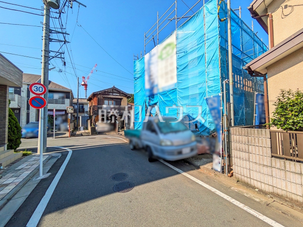 接道状況および現場風景　【立川市若葉町４丁目】