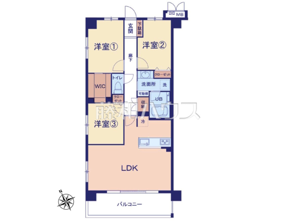 間取図　【プレシス多摩永山レヴィエ】