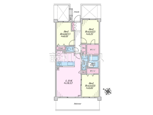 間取図　【クレストフォルム高幡不動サウスコート】