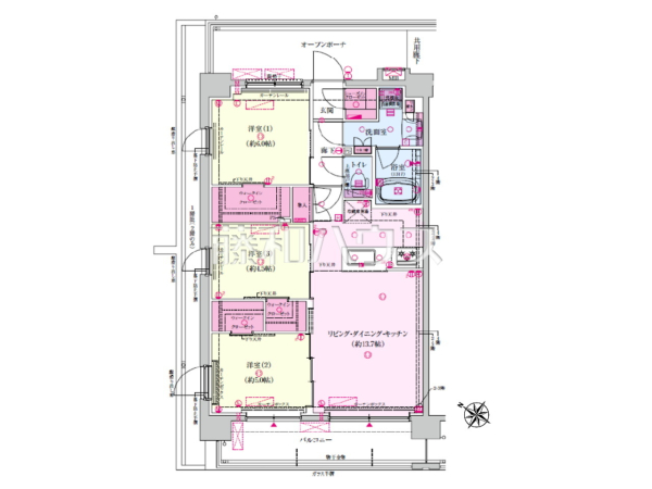 間取図　【ベルジュール八王子高尾】