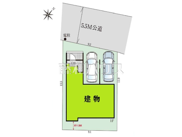 全体区画図　【西春日井郡豊山町大字青山字東栄】