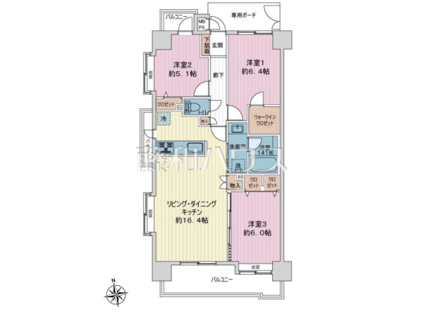 間取図　【ライオンズシティ田無本町】