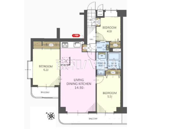 間取図　【キャッスル昭島】