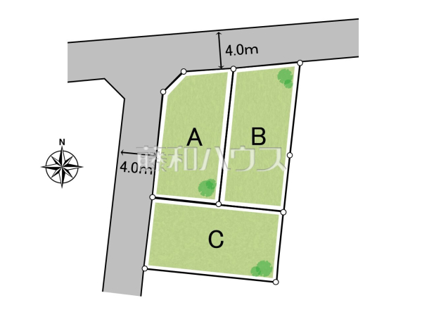 全体区画図　【八王子市平岡町】