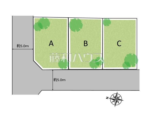 全体区画図　【三鷹市北野４丁目】