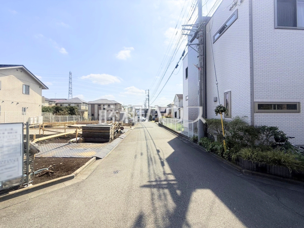 接道状況および現場風景　【三鷹市北野４丁目】