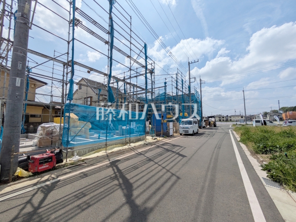 接道状況および現場風景　【所沢市大字上安松】