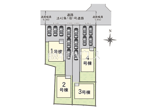 全体区画図　【春日井市気噴町４丁目】
