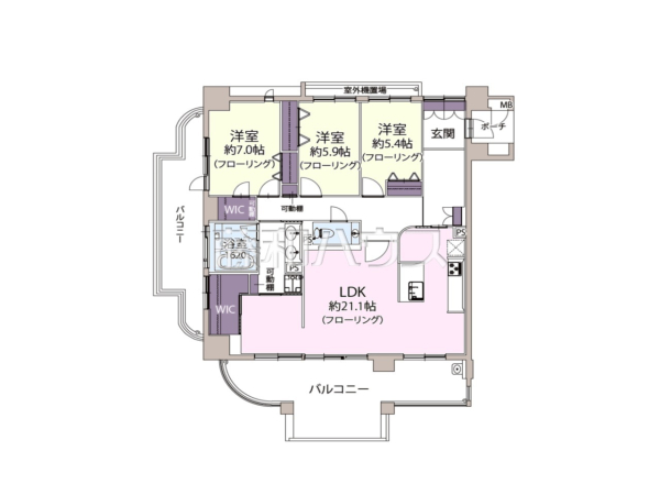 間取図　【グランドメゾン赤坂弐番館】