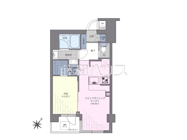 間取図　【キャニオングランデ桜上水】