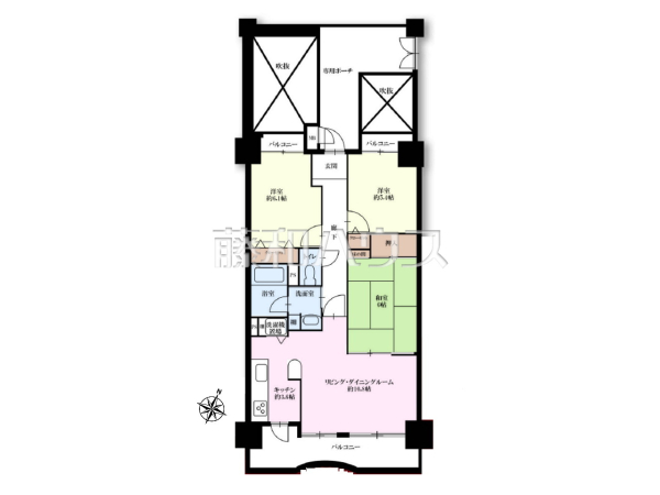 間取図　【コスモ南福岡ウィングガーデン】