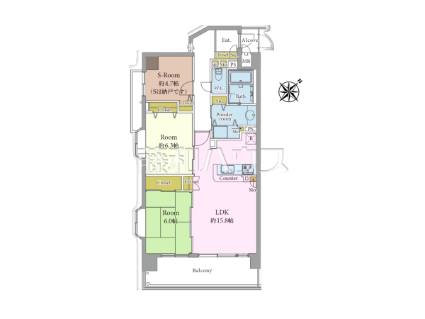 間取図　【セルテシティオ立川】